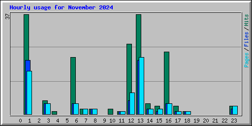 Hourly usage for November 2024